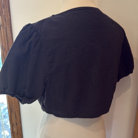 Forever 21 linen summer Bolero with tie in the front in size extra large - Picture 7 of 8